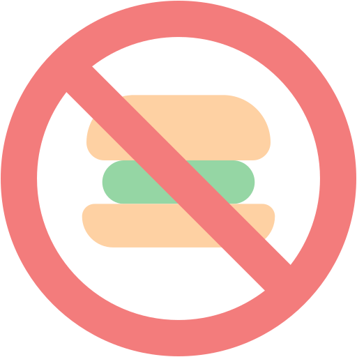 No Fast Food Generic color fill icon