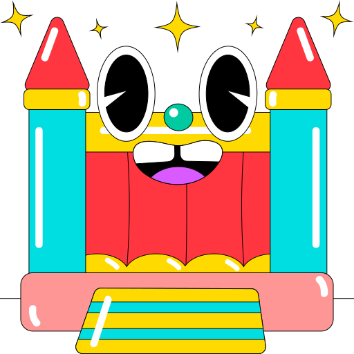 castillo inflable gratis sticker