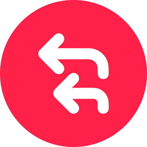 Turn Left Generic color fill icon