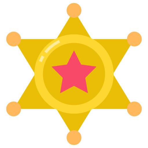 insignia del sheriff icono gratis