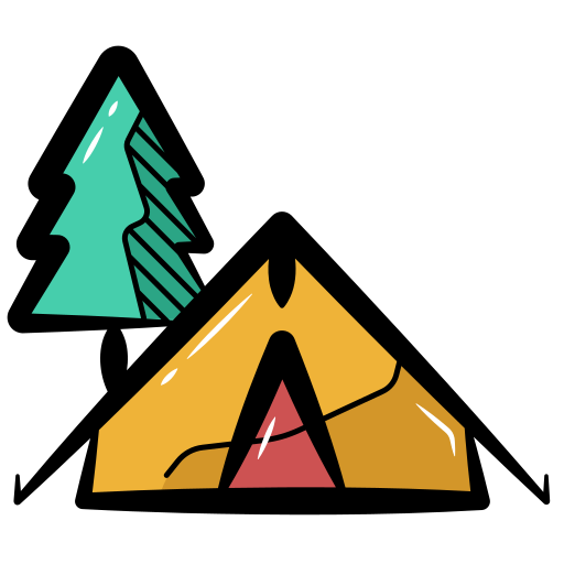 Tent Generic color hand-drawn icon