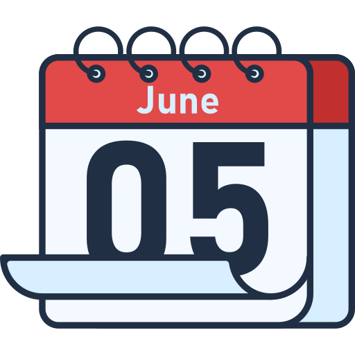 June - Free time and date icons