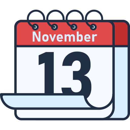 13 de noviembre icono gratis