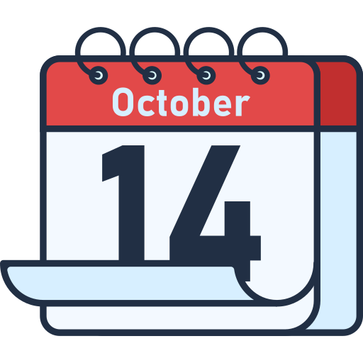 14 de octubre icono gratis