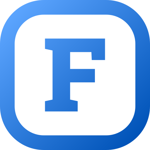 Letter F Generic Gradient Fill Icon