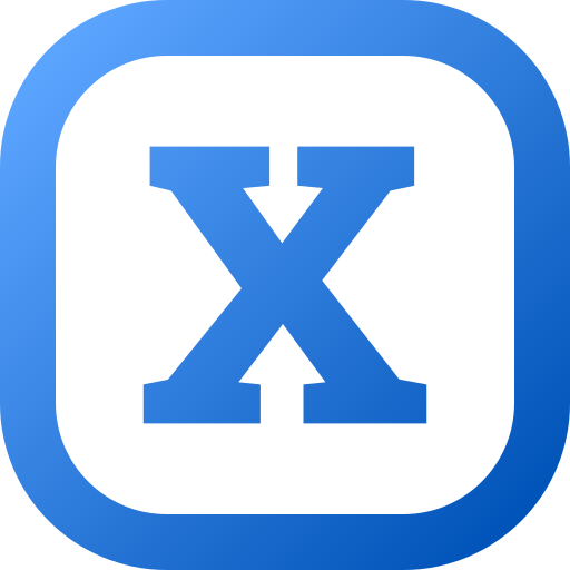 Letter x Generic gradient fill icon