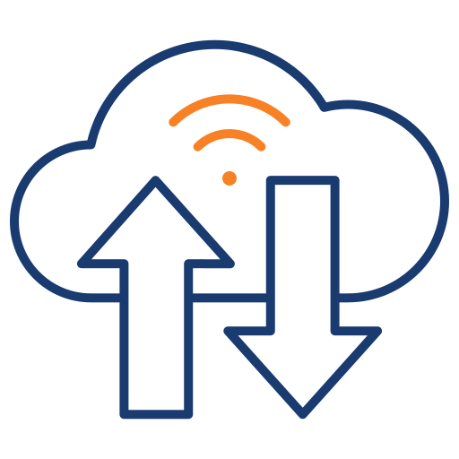 datos en la nube icono gratis