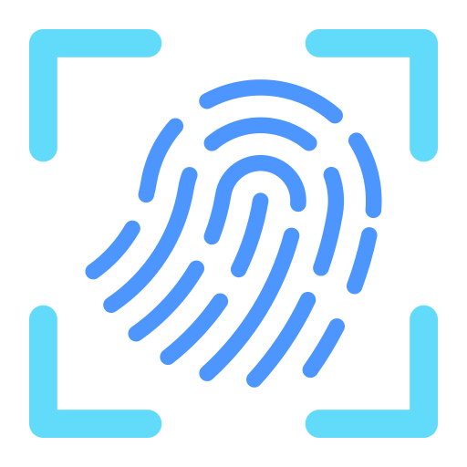 Fingerprint scan Generic color fill icon