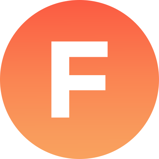 Letter f Generic gradient fill icon