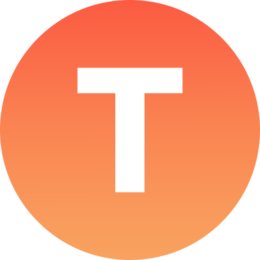 Letter T Generic gradient fill icon