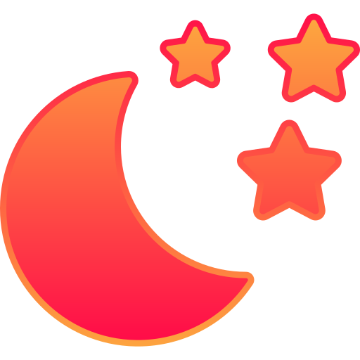 luna y estrellas icono gratis