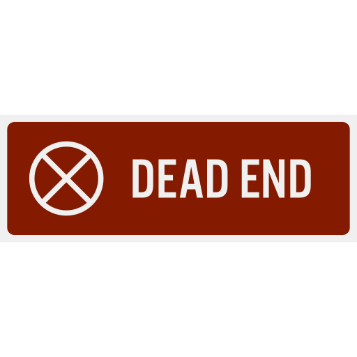 Dead end free icon