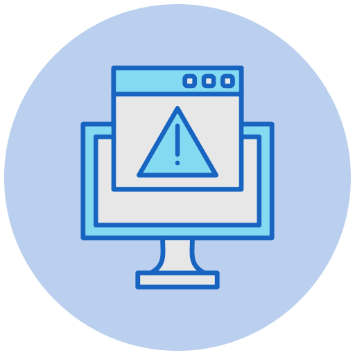 Warning browser Generic color lineal-color icon