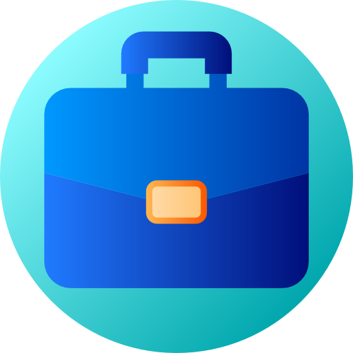 Briefcase Flat Circular Gradient icon