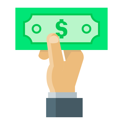 Cash payment free icon