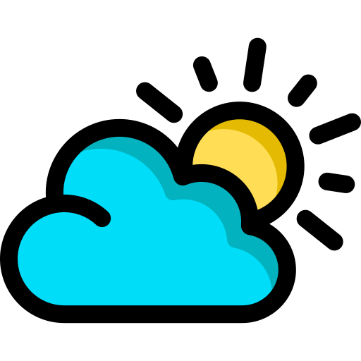 Clouds and sun Generic color lineal-color icon