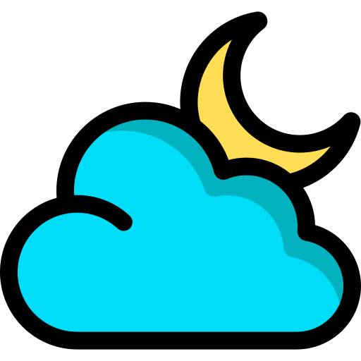 noite nublada grátis ícone