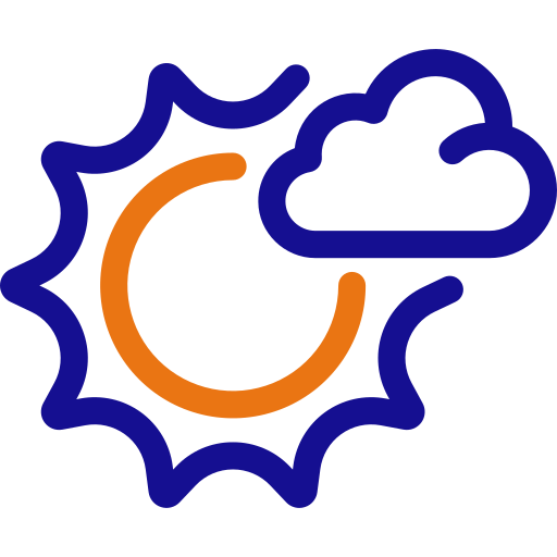 Clouds and sun free icon