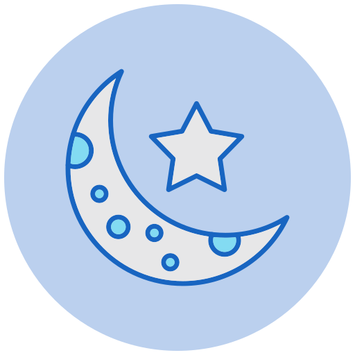 luna creciente icono gratis