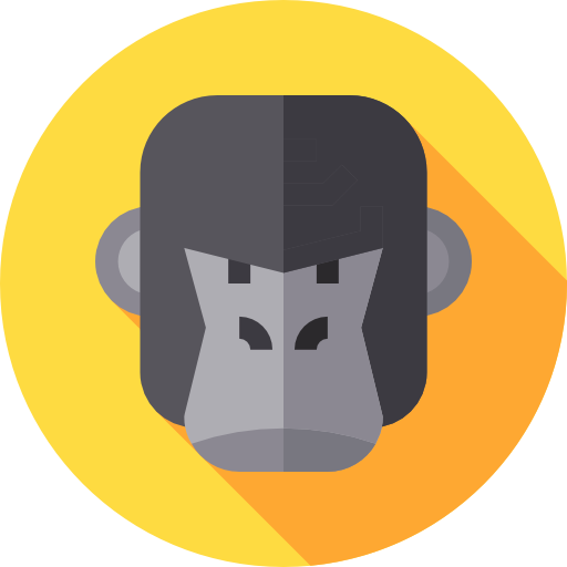 Gorilla Flat Circular Flat icon