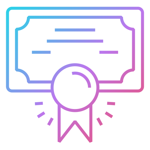 Certificate Generic gradient outline icon