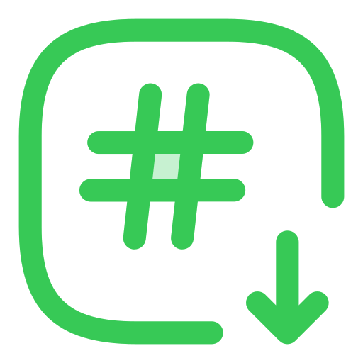 Hashtag Generic color lineal-color icon