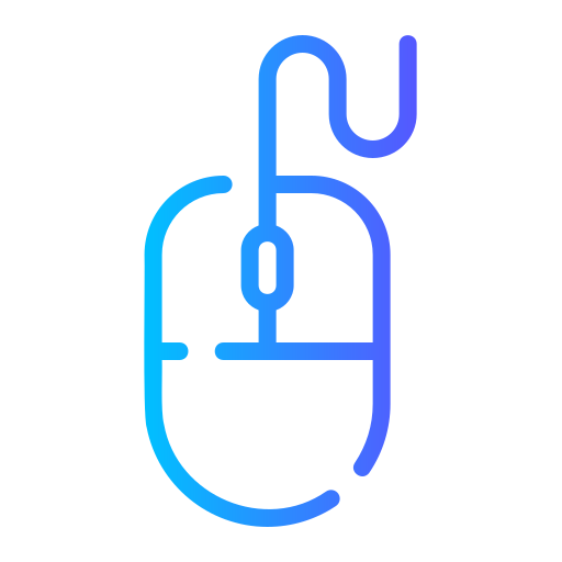 Generic gradient outline Computer mouse icon