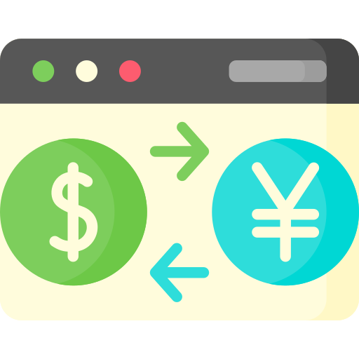 cambio de divisas icono gratis