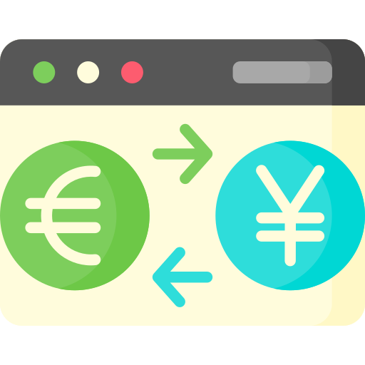 cambio de divisas icono gratis