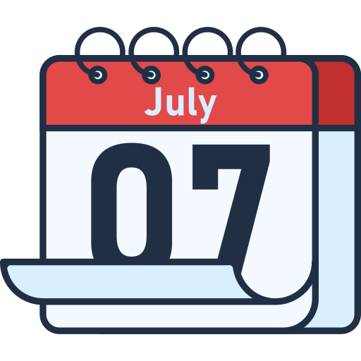 Июль бесплатно иконка Июль бесплатно иконка