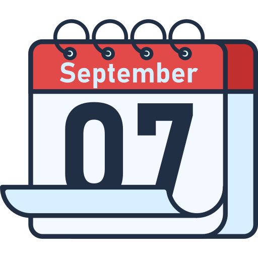 7 de septiembre icono gratis