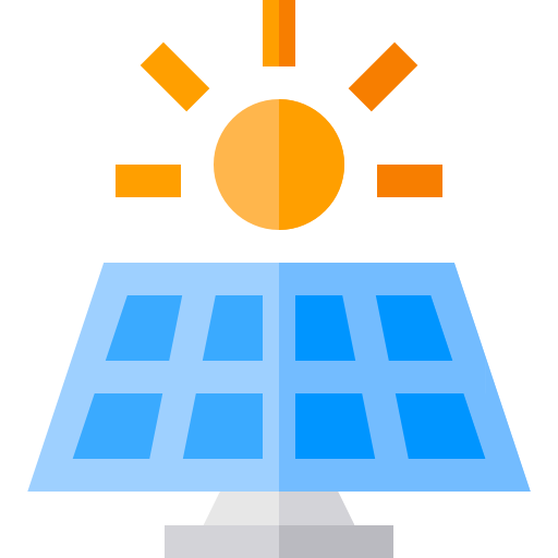 Solar panel Basic Straight Flat icon