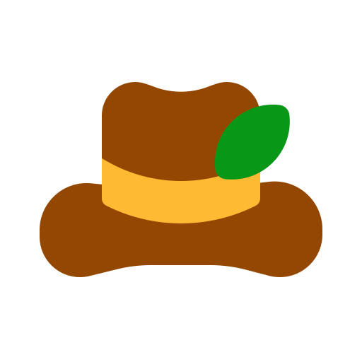 Fedora Hat Generic color fill icon