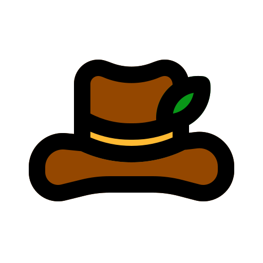 sombrero de fieltro icono gratis