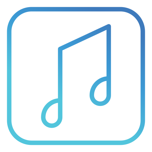 Music player Generic gradient outline icon