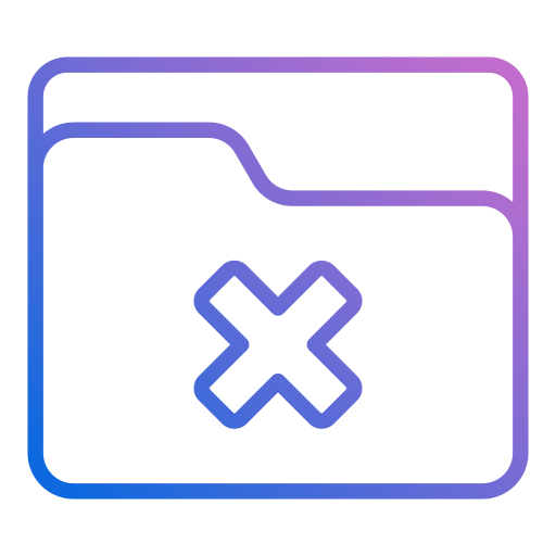 eliminar carpeta icono gratis