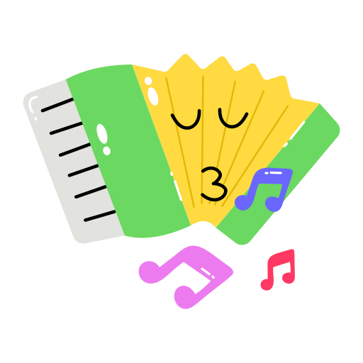 Accordion free sticker