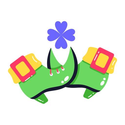 Leprechaun shoe free sticker