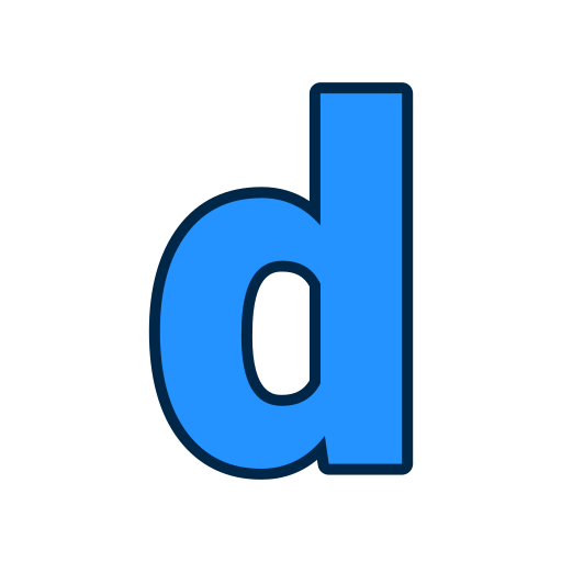 blue letter d