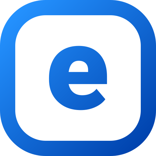 Letter e Generic gradient fill icon