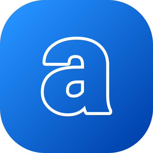 Letter A Generic gradient fill icon