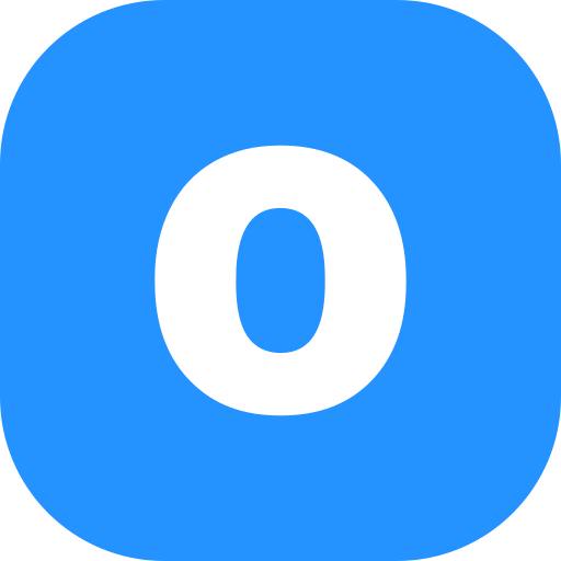 Letter o Generic color fill icon