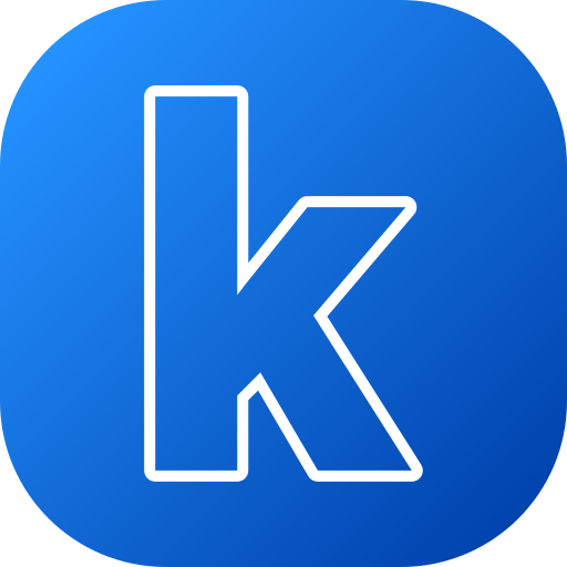 Letter k Generic gradient fill icon