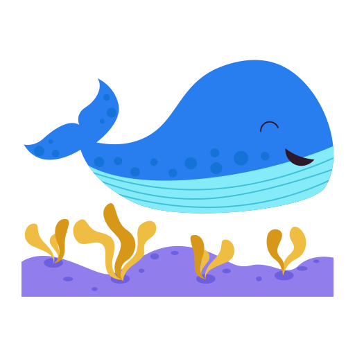 Whale free sticker