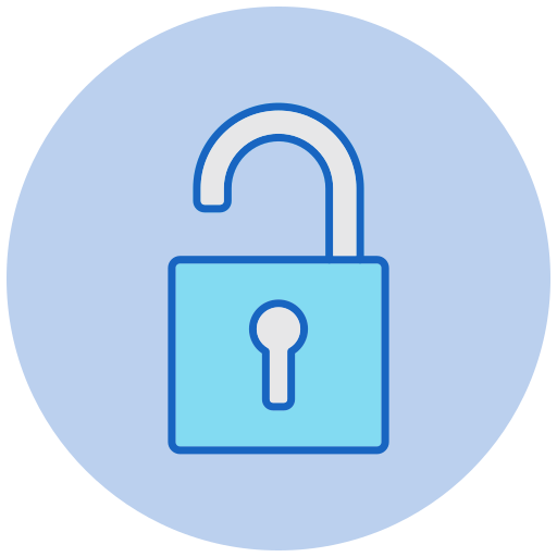 Unlocked free icon