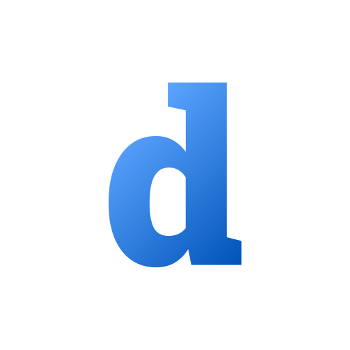 Letter D Generic gradient fill icon