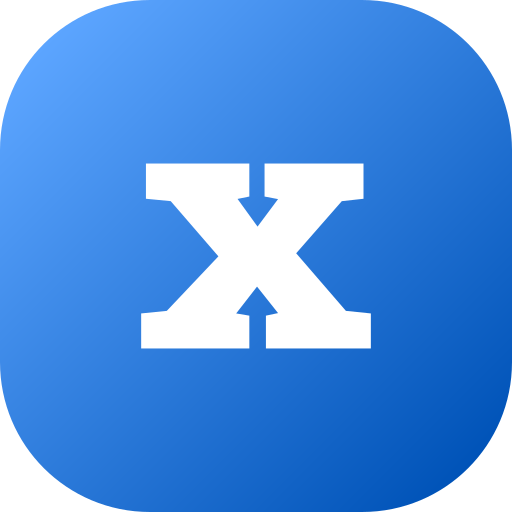 Letter x Generic gradient fill icon