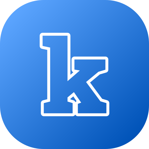 Letter k icon Generic gradient fill