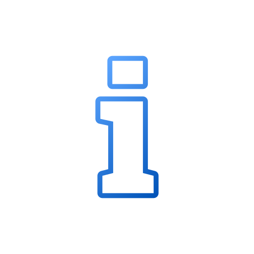 Letter i Generic gradient outline icon