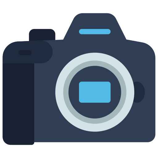 DSLR Camera Juicy Fish Flat icon